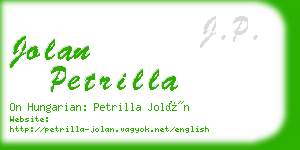 jolan petrilla business card